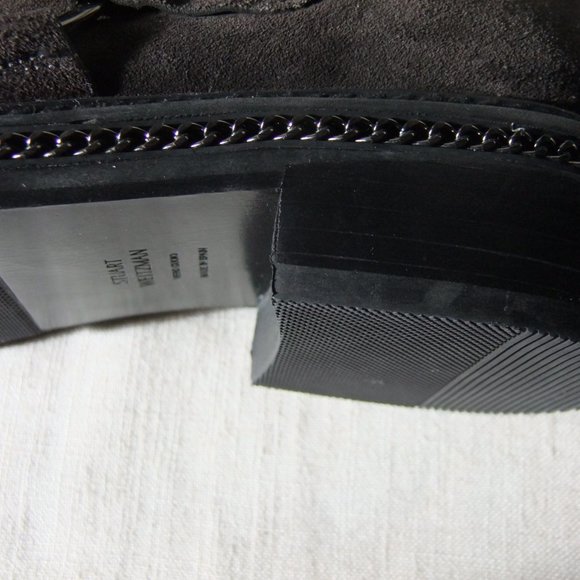 NEW size 7 Stuart Weitzman suede Oxfords dark brownish/charcoal colour - Picture 5 of 6